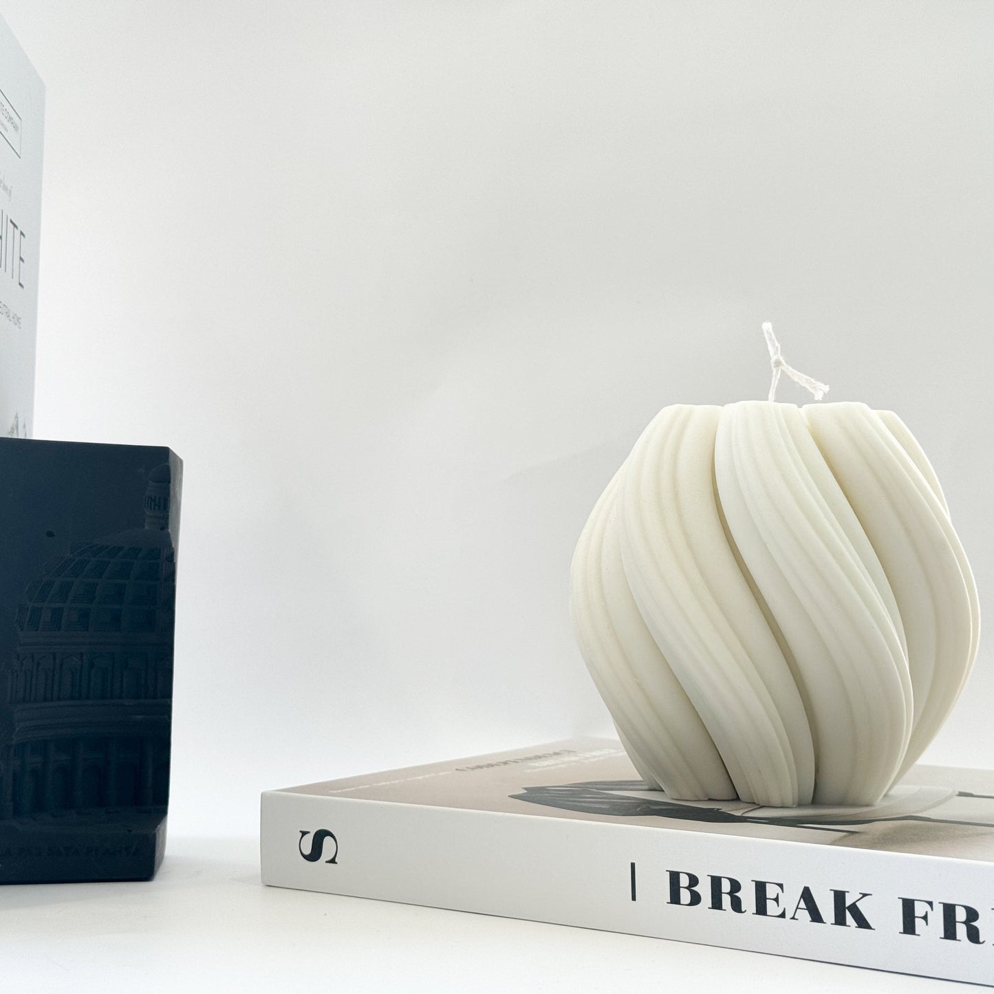 Irregular Geometric Wave Rotating Candle T.A.V.V. Home