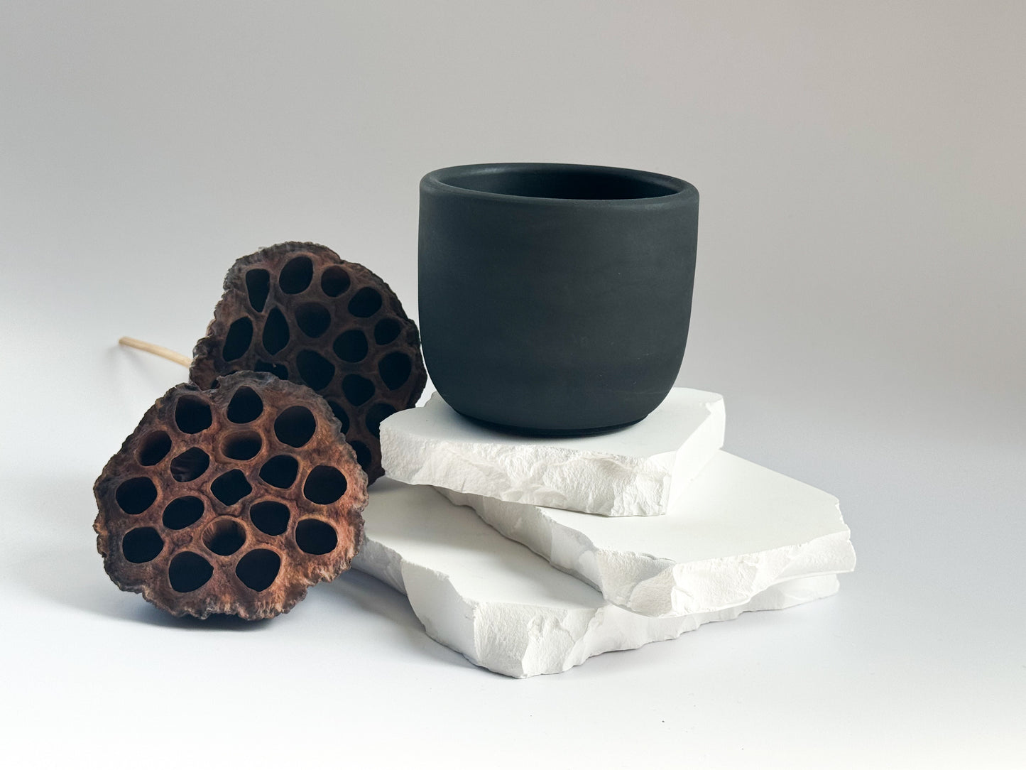 Concrete Tulip shape Candle Vessel, 8 oz