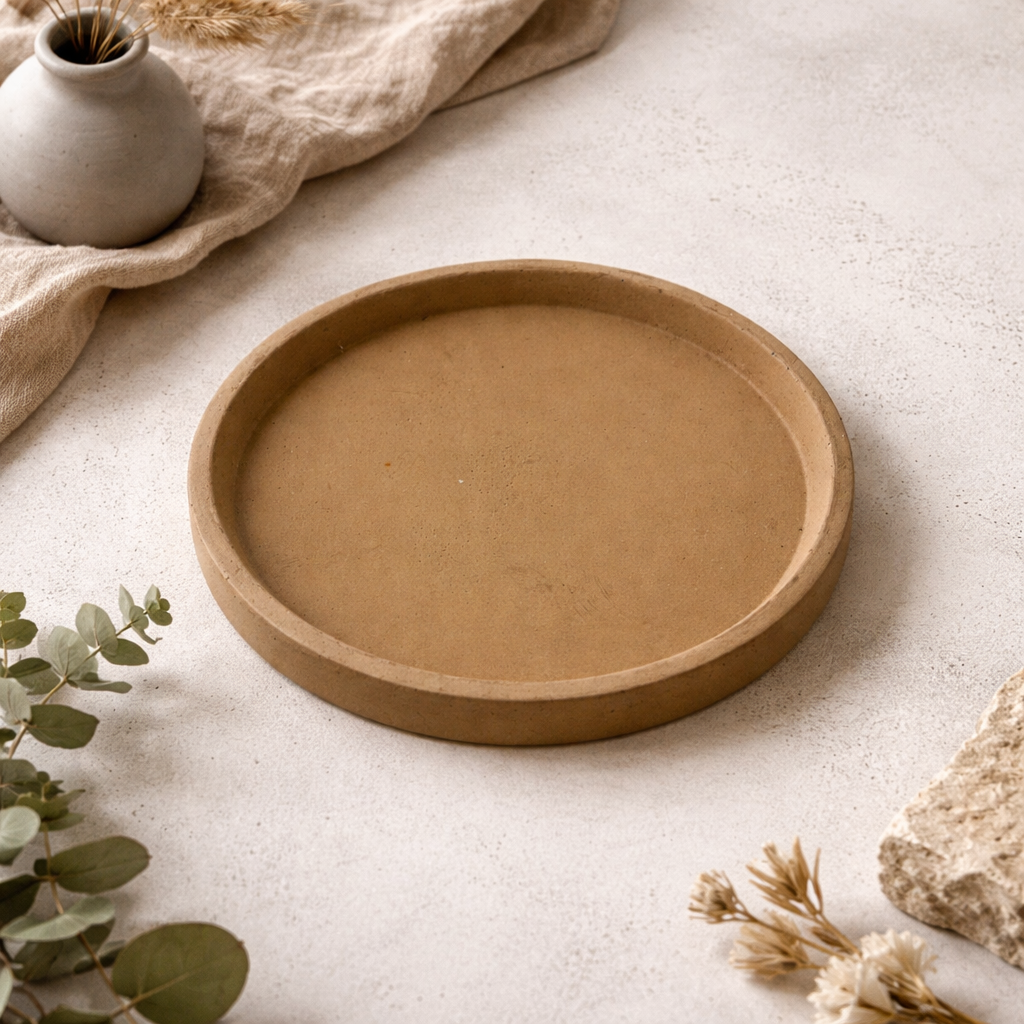 Minimalist Concrete Jewelry Tray – Handmade Ring Dish, Modern Catch-All Tray for Earrings & Accessories T.A.V.V. Home