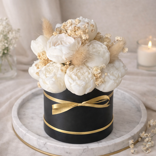 4” Mini Flower Box Candle – Handmade Floral Arrangement T.A.V.V. Home