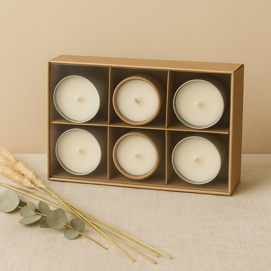 Mini Signature Collection – Set of 6 Concrete Candles | Hand-Poured Soy Candles in Modern Neutral Design T.A.V.V. Home