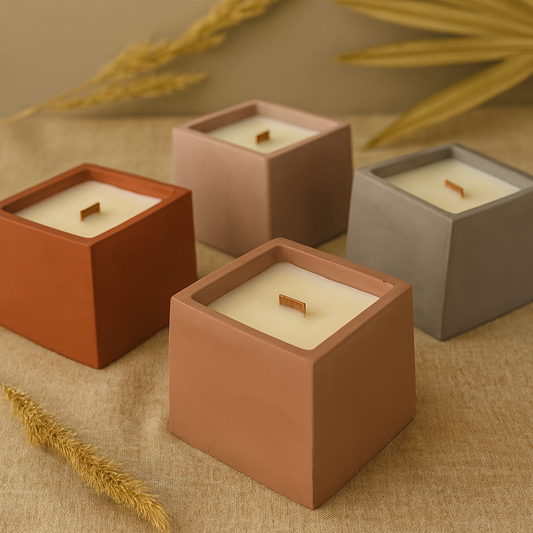 The Stone Glow Collection – Modern Concrete Candles T.A.V.V. Home