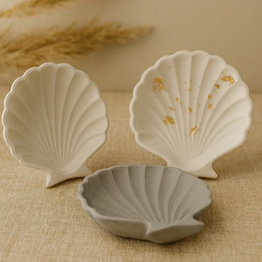 Coastal Shell Trays – Handcrafted Concrete Décor T.A.V.V. Home