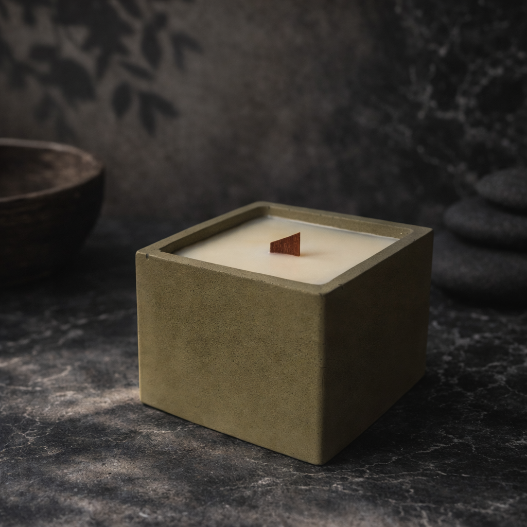 Salt & Silk Soy Candle | Concrete Vessel | T.A.V.V. Home T.A.V.V. Home