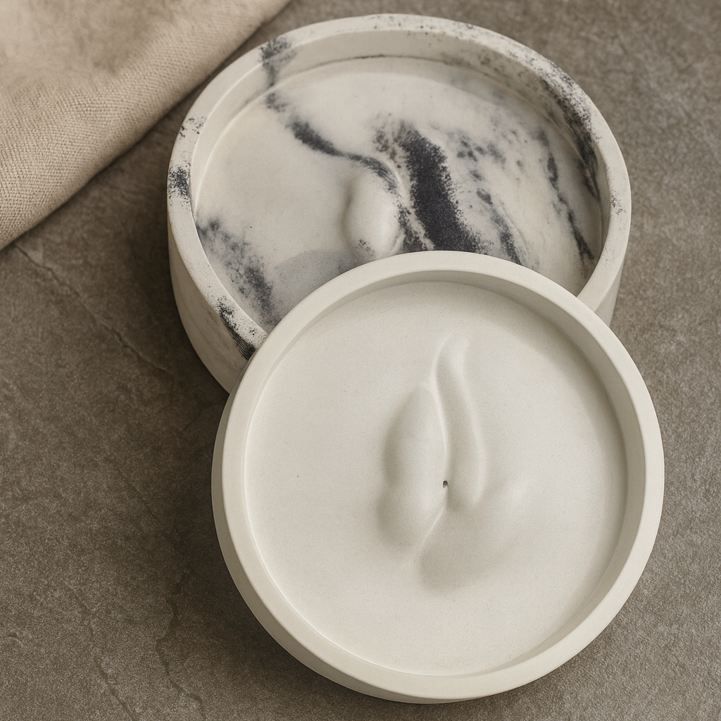 Marble Serenity – Concrete Incense Holder T.A.V.V. Home