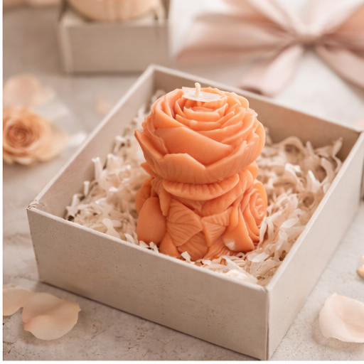 Rose Blossom Sculpted Candle | Handmade Floral Candle | Romantic Gift | Decorative Rose Candle | Valentine’s / Wedding Décor T.A.V.V. Home