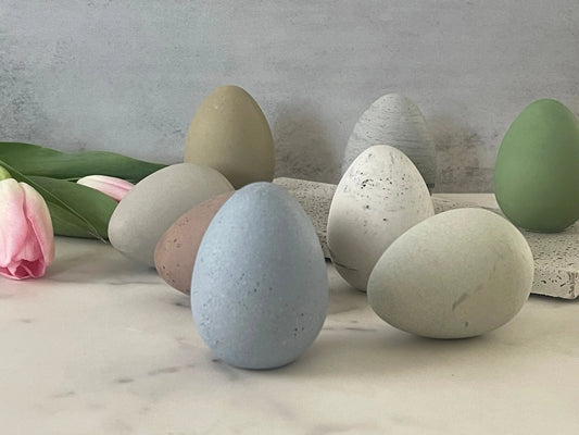 Concrete Easter eggs